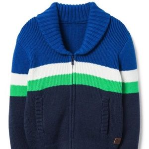 Janie and Jack Blue Green Stripe Shawl Cardigan
